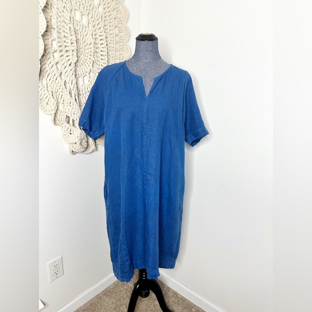 cut loose Blue Short Sleeve Mini Dress